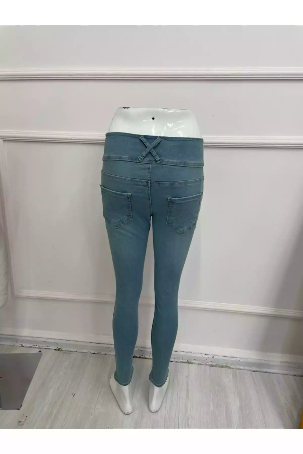 جین لایکرا دور کمر بلند شلوار 90cm برند JANES کد 1753549929