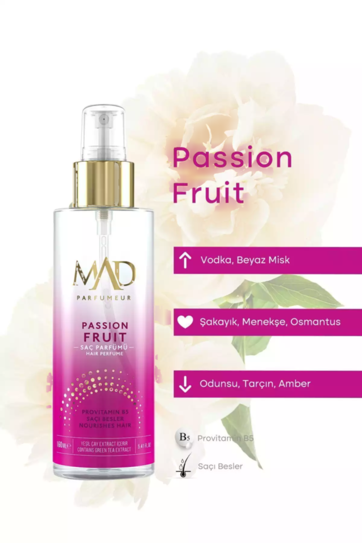 عطر سر/مو 160میلی لیتر برند Mad Parfüm کد 1753371070
