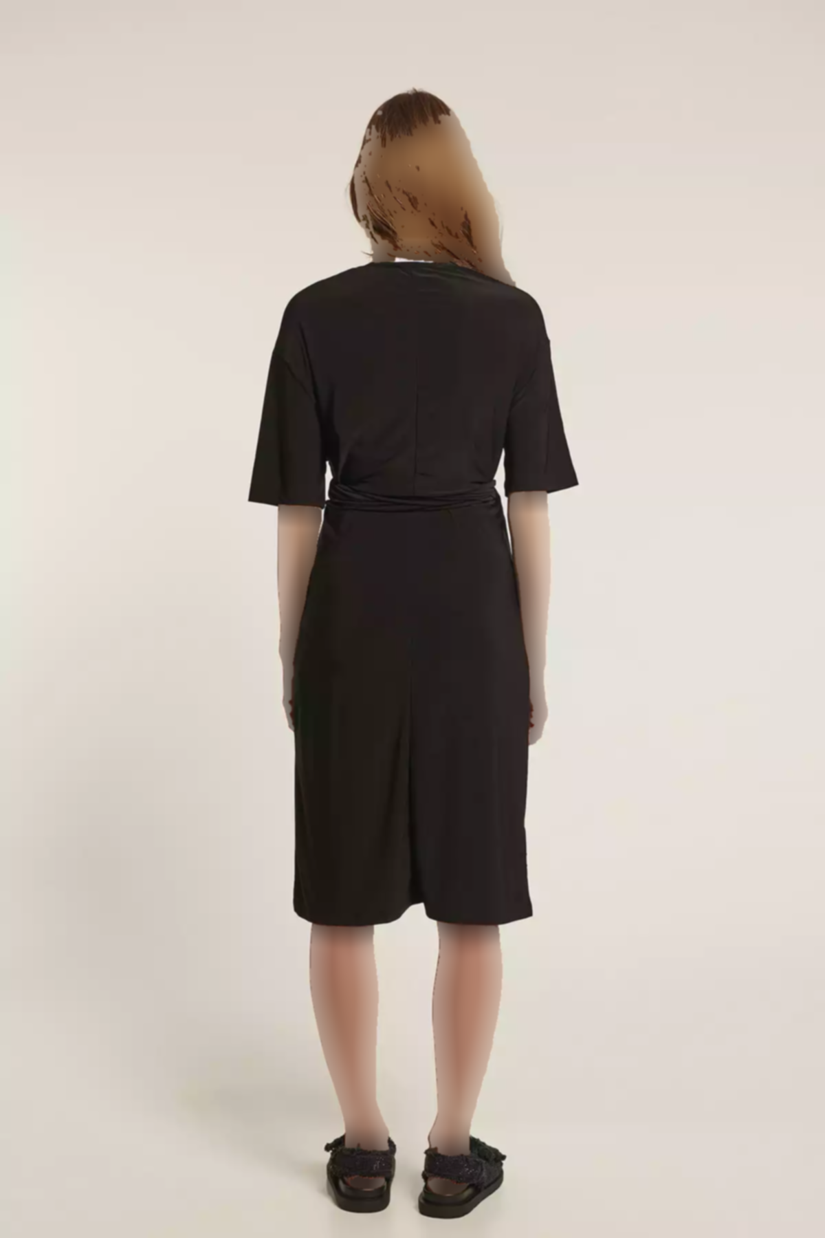 پیراهن یقه هفت بارداری مشکی قابل تنظیم برند Lyn Mama کد 1753850587