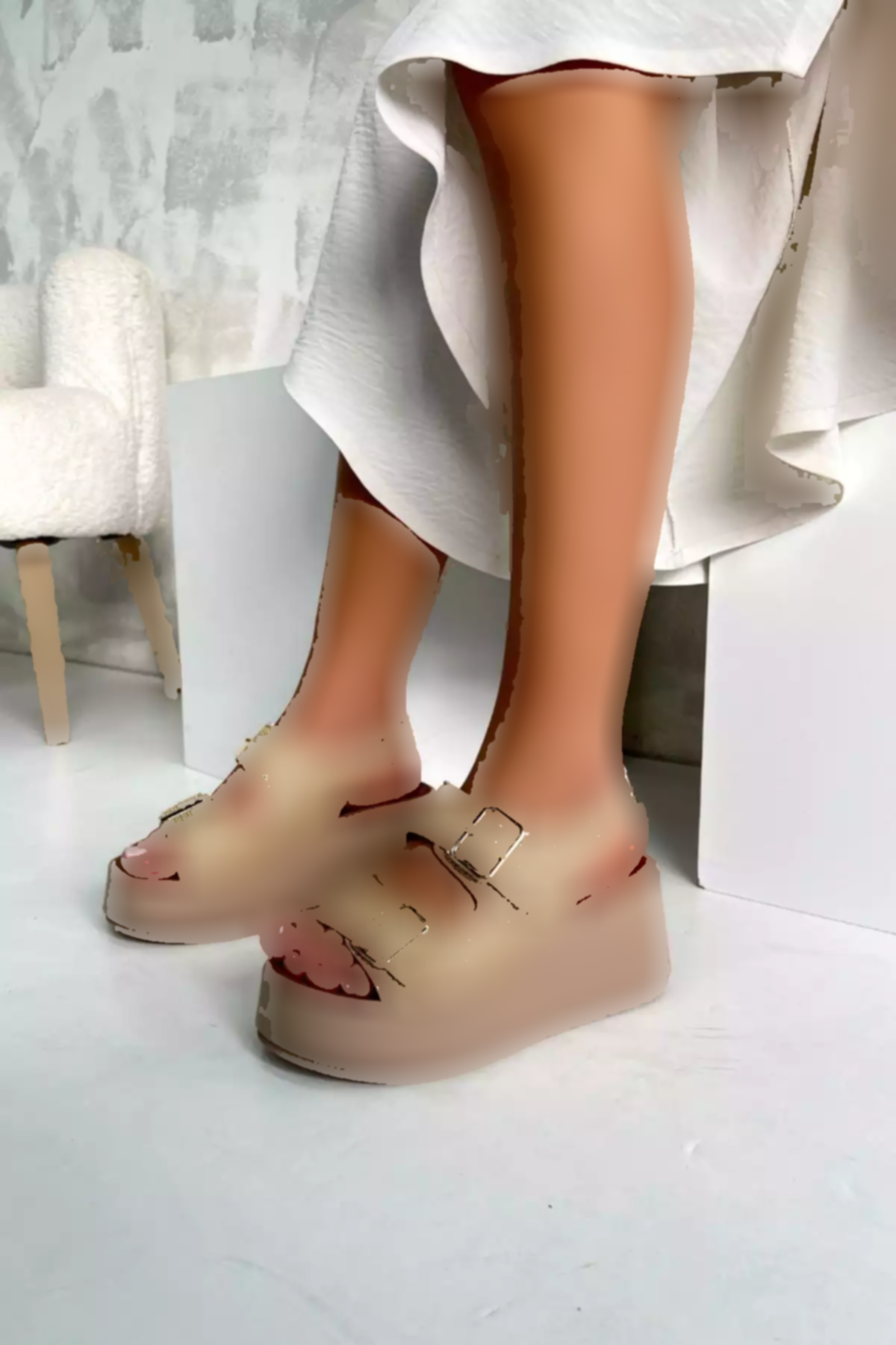 صندل لژدار حصیری بژ زنانه برند inizio کد 1753716666