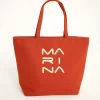 کیف دوشی آستردار نارنجی زیپدار برند Marina کد 1753529524