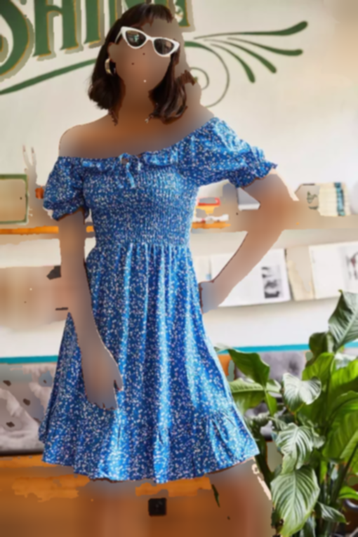 پیراهن کلوش آبی تیره زنانه برند Olalook کد 1753467669