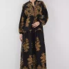 پیراهن طرحدار طلایی مشکی برند Bigdart کد 1753600994