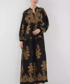 پیراهن طرحدار طلایی مشکی برند Bigdart کد 1753600994