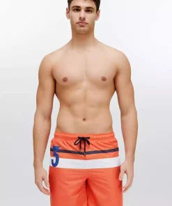 شلوارک ساحلی بلند نارنجی مردانه برند U.S. Polo Assn. کد 1754223731
