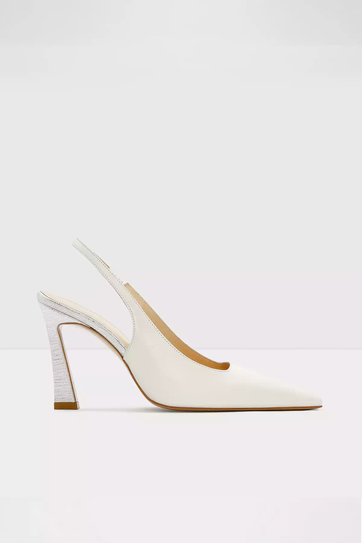 کفش پاشنه بلند پشت سفید روشن زنانه چرم اصل برند Aldo کد 1754169074