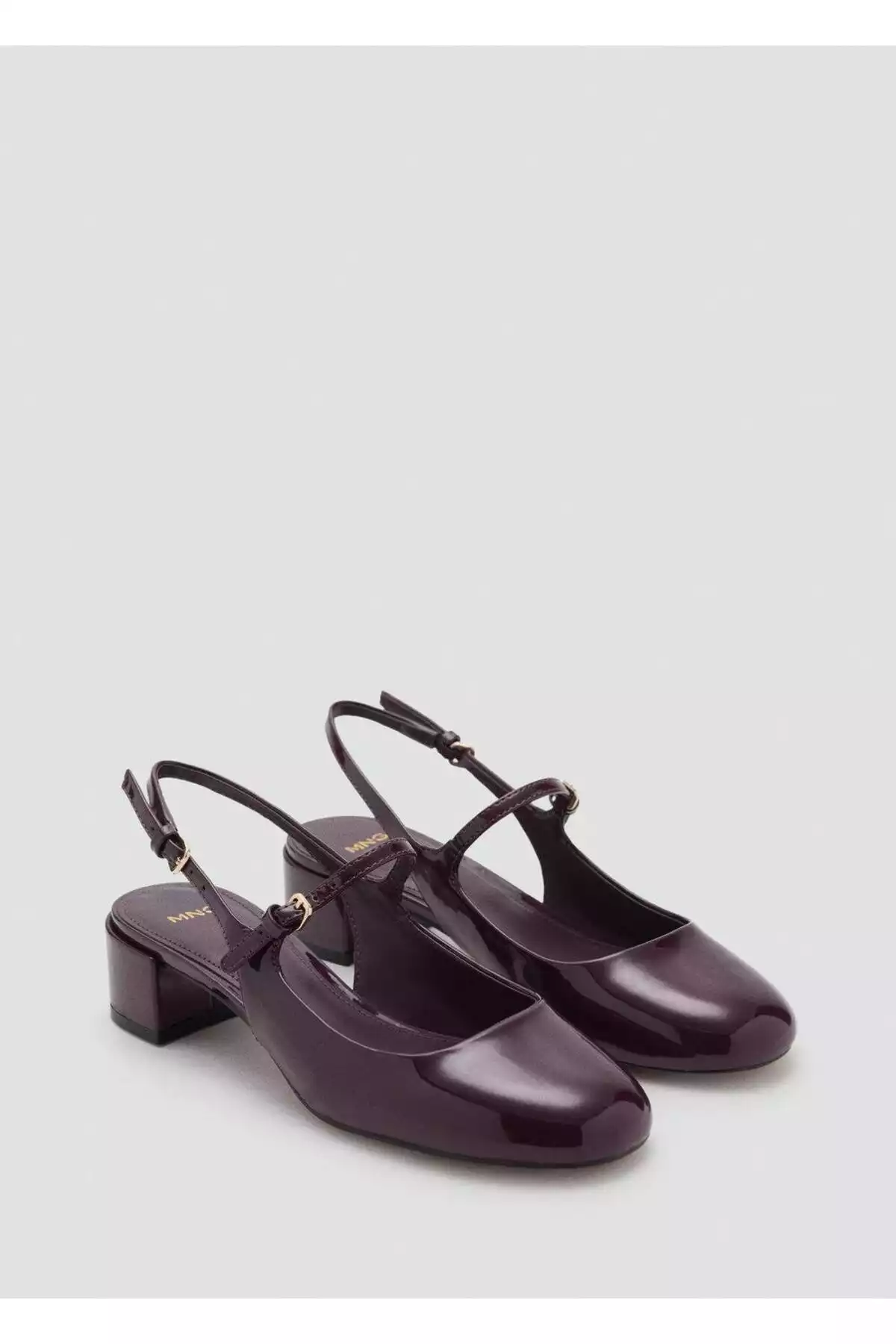 کفش بلوکه پاشنه بلند ورنی برند MANGO کد 1754164887