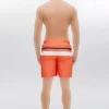 شلوارک ساحلی بلند نارنجی مردانه برند U.S. Polo Assn. کد 1754223731