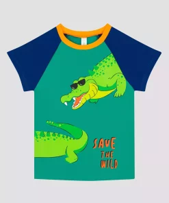 مایو بالا طرح‎دار تمساح پسرانه برند Penti کد 1754220065