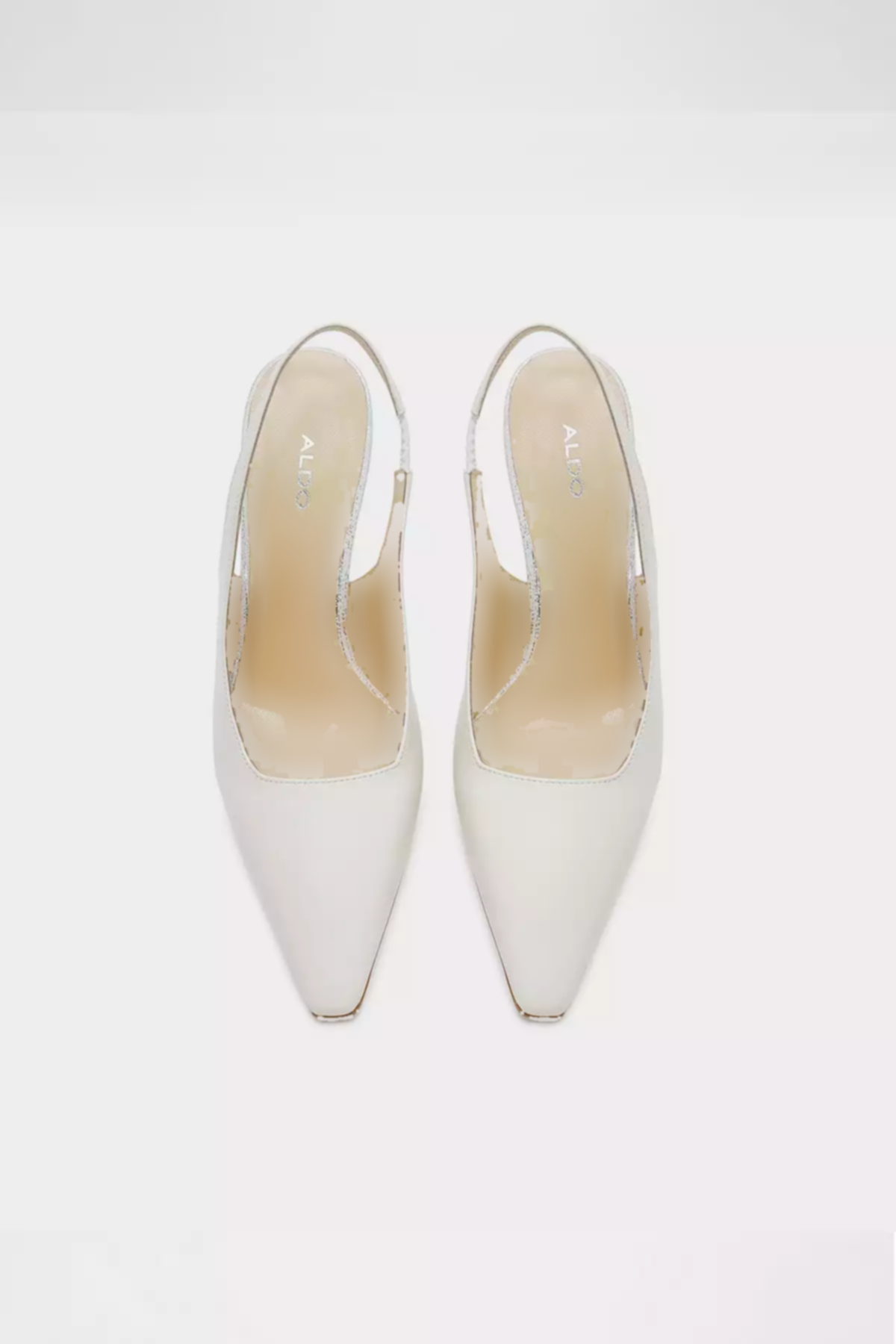 کفش پاشنه بلند پشت سفید روشن زنانه چرم اصل برند Aldo کد 1754169074