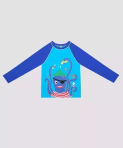 مایو بالا اختاپوس طرح‎دار دزد دریایی پسرانه فیروزه ای برند Penti کد 1754220123