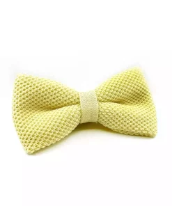 پاپیون بافتنی ساده زرد لیمویی برند Kravatkolik کد 1755895874