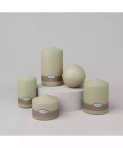 شمع گرد ساده بژ قطر 10cm برند Linens کد 1754460009