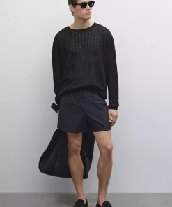شلوارک ساحلی مدل کوتاه تک رنگ رنگی برند Massimo Dutti کد 1754223663