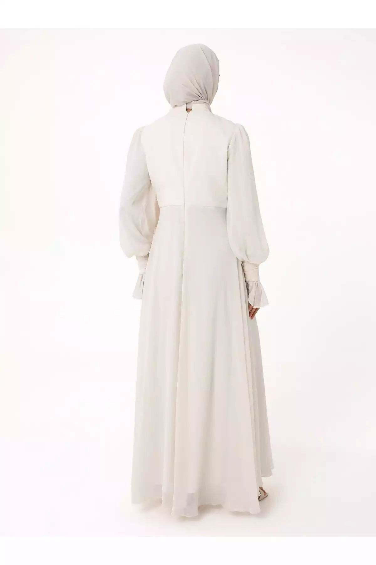 لباس مجلسی پوشیده شیفون شیری یوریو برند Refka کد 1758121866