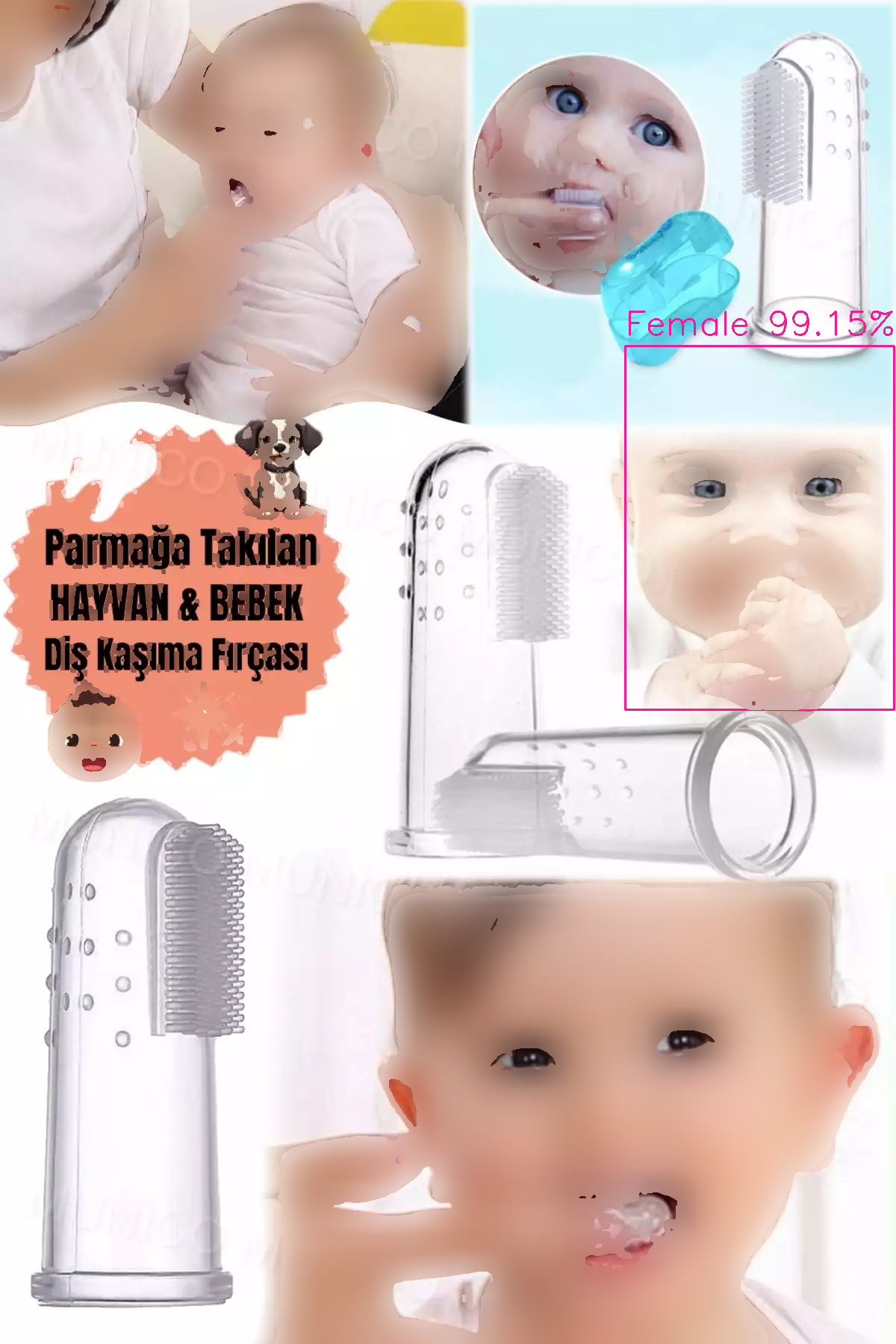 پاک کننده قلم مو برای سیلیکون دندان انگشت به حیوانات برند Munico کد 1757668331