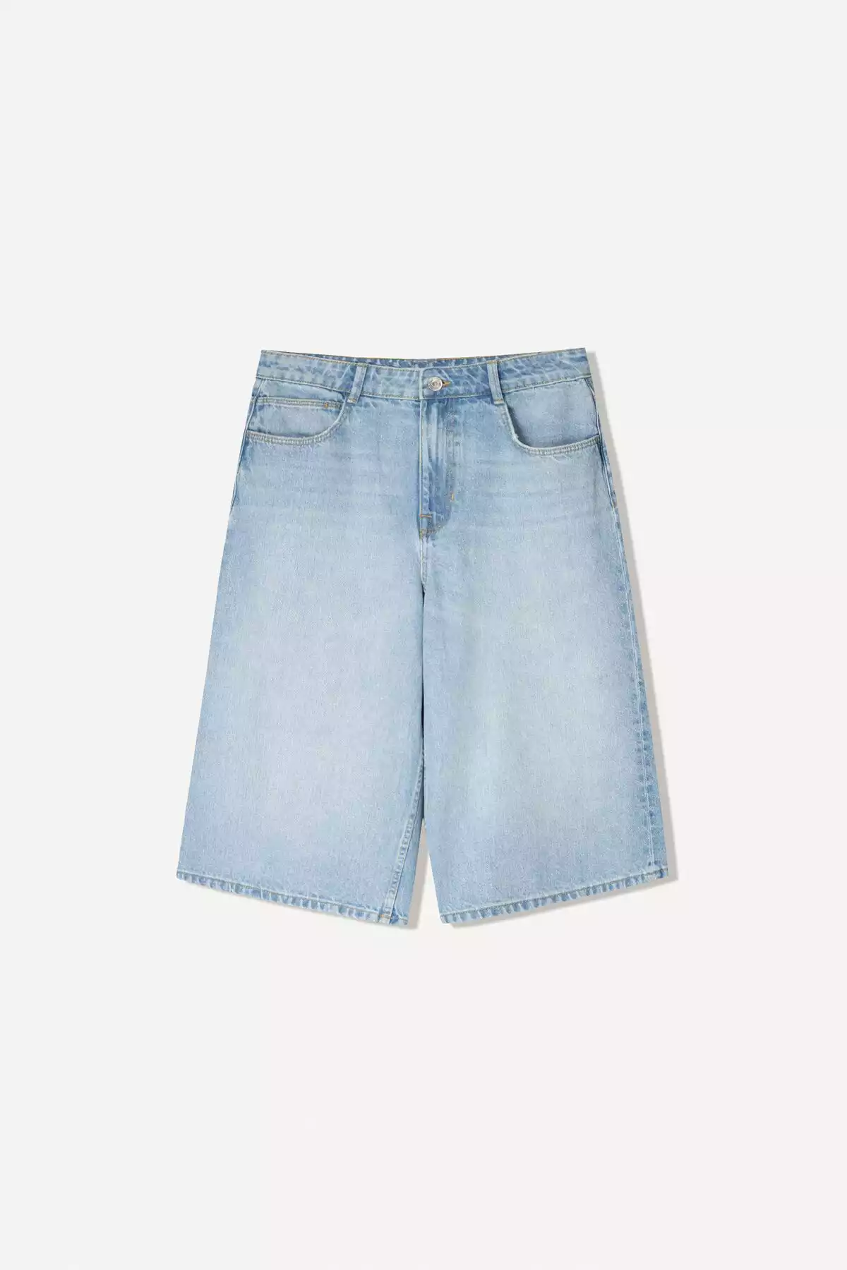 شلوارک برمودا گشاد جین برند Bershka کد 1758471191