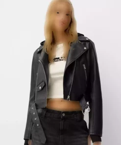 کت چرم مصنوعی برند Bershka کد 1758259389