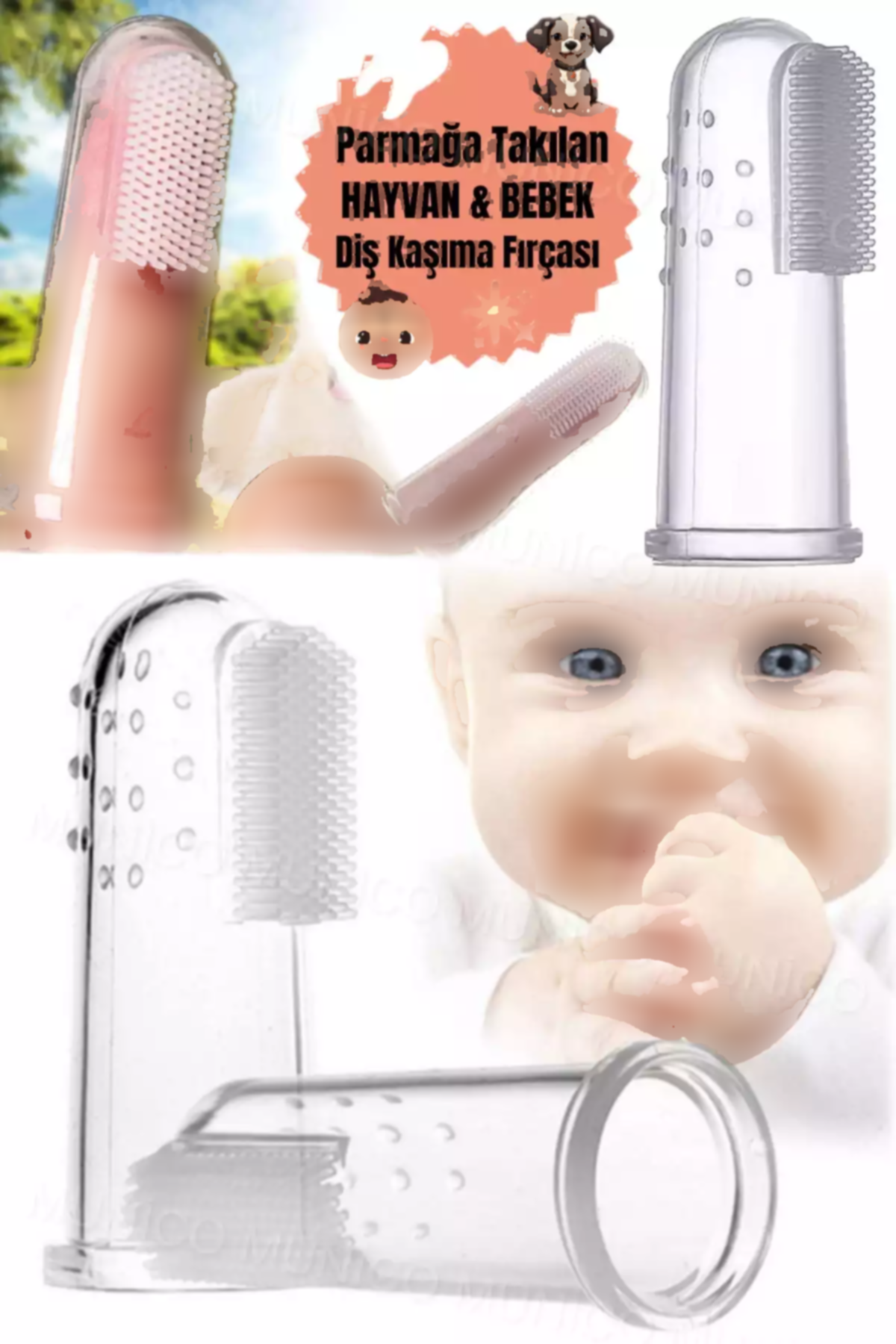 پاک کننده قلم مو برای سیلیکون دندان انگشت به حیوانات برند Munico کد 1757668331