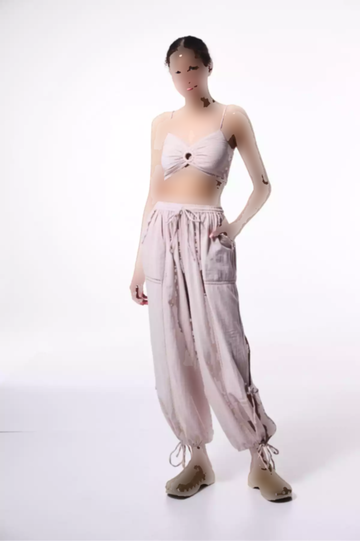 گشاد بلند muslin رنگ سنگی شلوار کیو برند Penti کد 1757388729