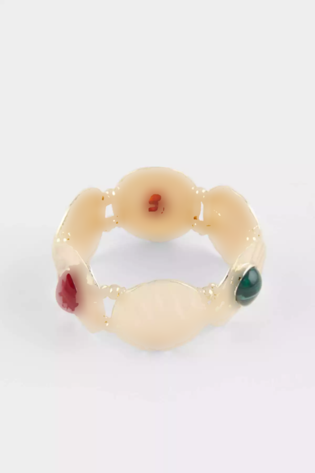 دستبند نگین دار سبز طلایی زرشکی زنانه برند Defacto کد 1757272567