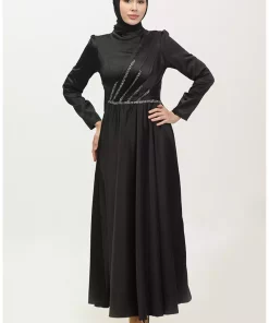 لباس مجلسی 4مشکی نگین دار برند sefamerve کد 1758127880