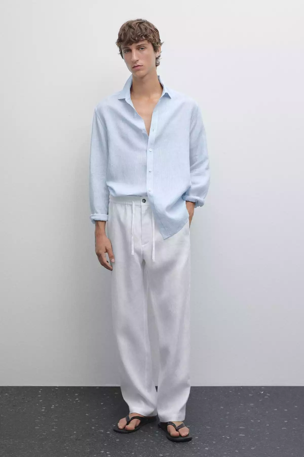 پیراهن متناسب راهراه برند Massimo Dutti کد 1757754968