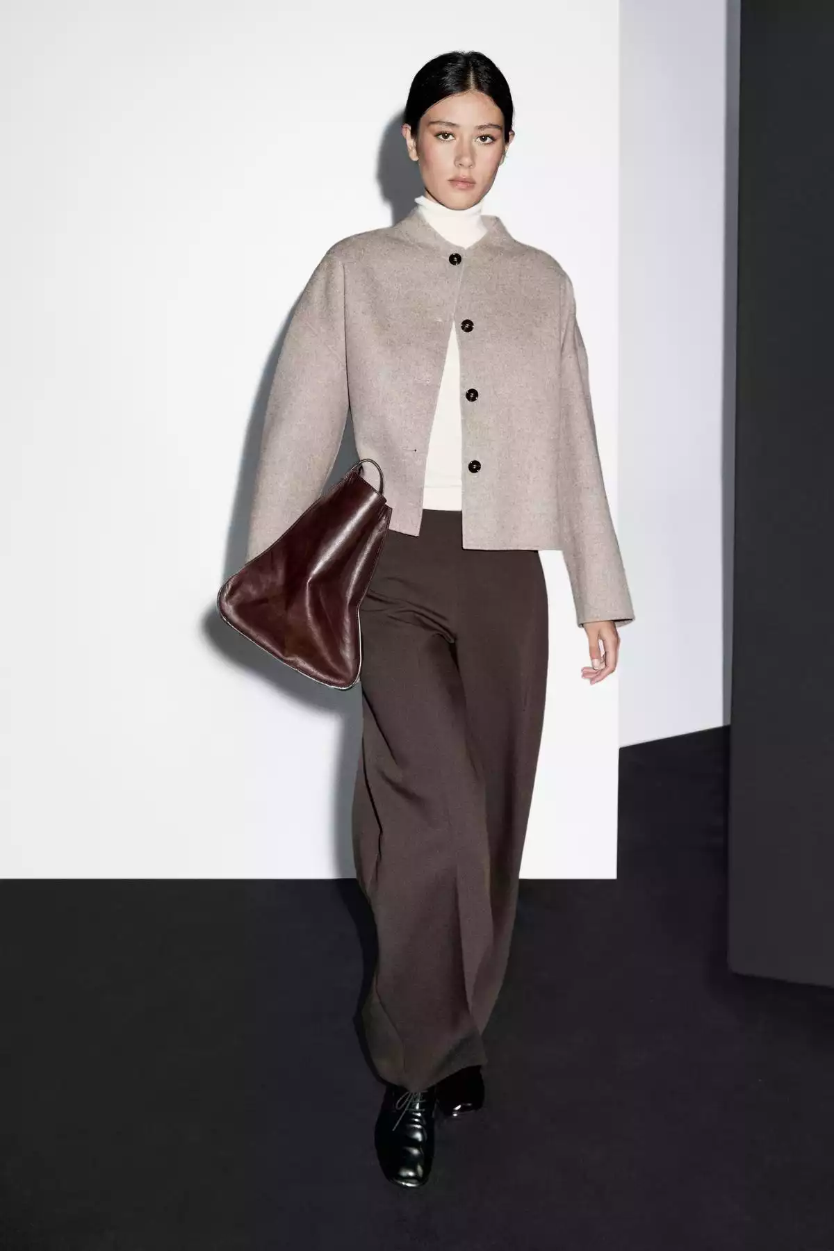 کوتاه یقه ایستاده پالتو برند Massimo Dutti کد 1758269471