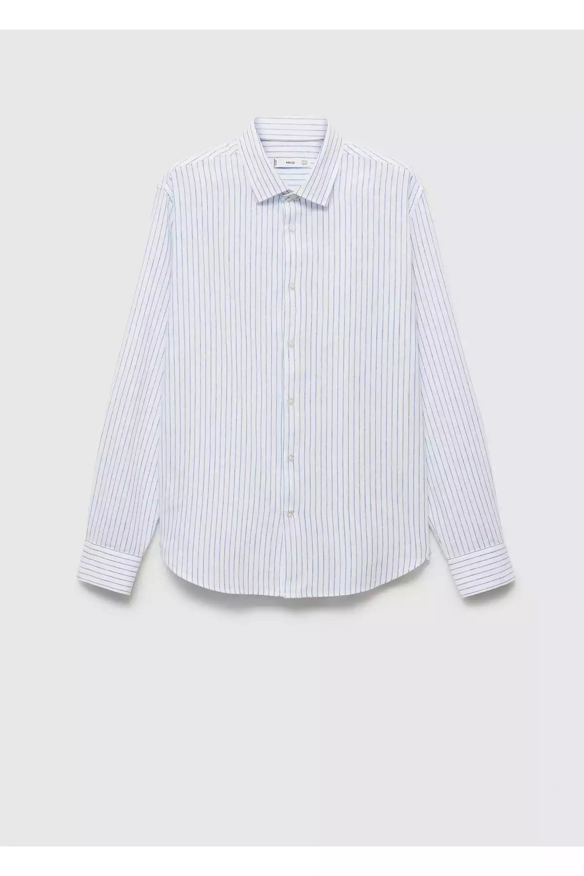 پیراهن سفید آبی مردانه برند MANGO کد 1757748968