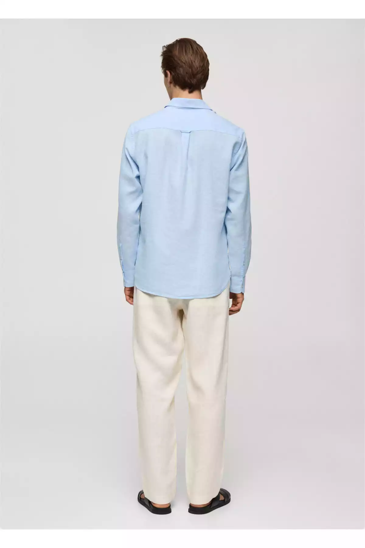 پیراهن آبی آسمانی مردانه برند MANGO کد 1757752149