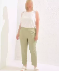 مات سبز شلوار زنانه برند LC Waikiki کد 1757938271