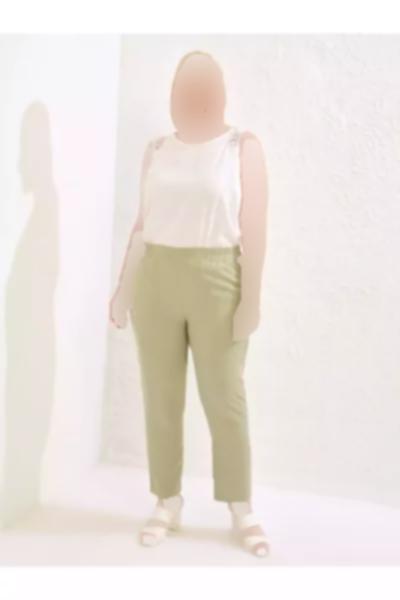 مات سبز شلوار زنانه برند LC Waikiki کد 1757938271