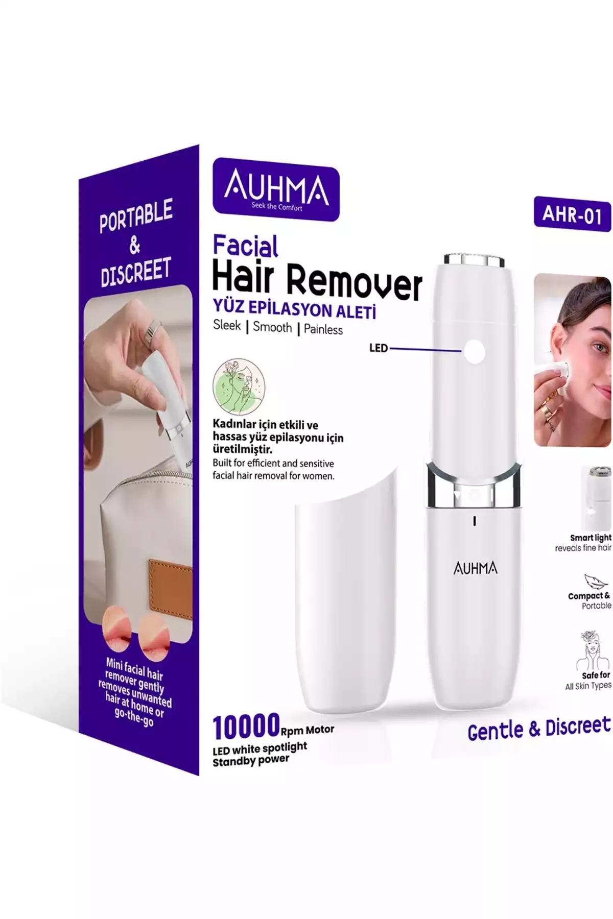 دستگاه موکن پاک کننده صورت اصلاح زنانه برند auhma کد 1757310068
