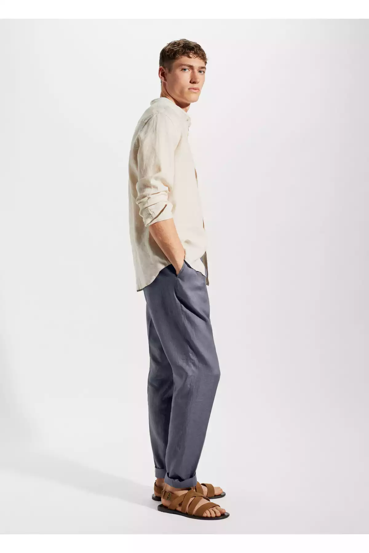 پیراهن خاکی رنگ مردانه برند MANGO کد 1757748969