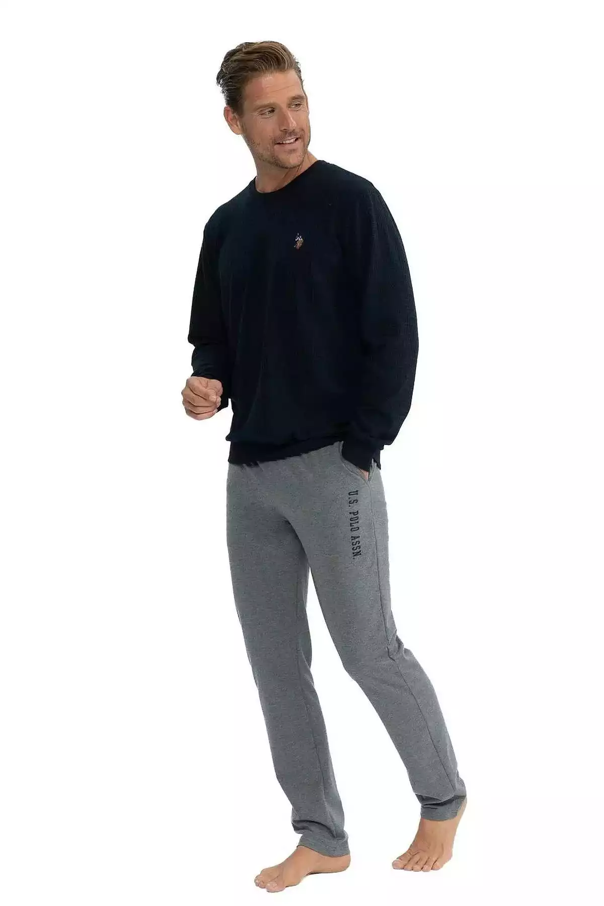 راحت گرد یقه آستین بلند 18817مردانه لباس - آبی سرمه ای برند U.S. Polo Assn. کد 1759202523