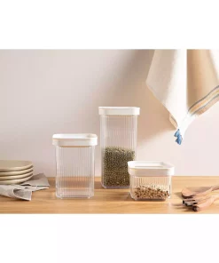 ظرف مواد غذایی پلاستیکی 1750میلی لیتر مربع بژ برند English Home کد 1758490323