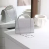 کیف دوشی مجلسی طرحدار اکریلیکی نقره ای زنانه برند Moom Bag کد 1758397266