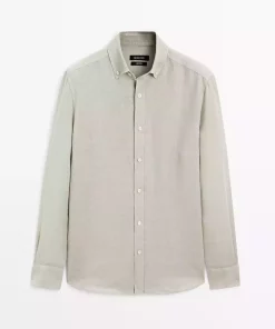 پیراهن متناسب 100کتان برند Massimo Dutti کد 1757749088