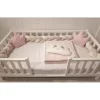 ست خواب بافتنی سفید صورتی ABC برند toysclub کد 1756877475