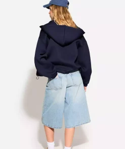 شلوارک برمودا گشاد جین برند Bershka کد 1758471191