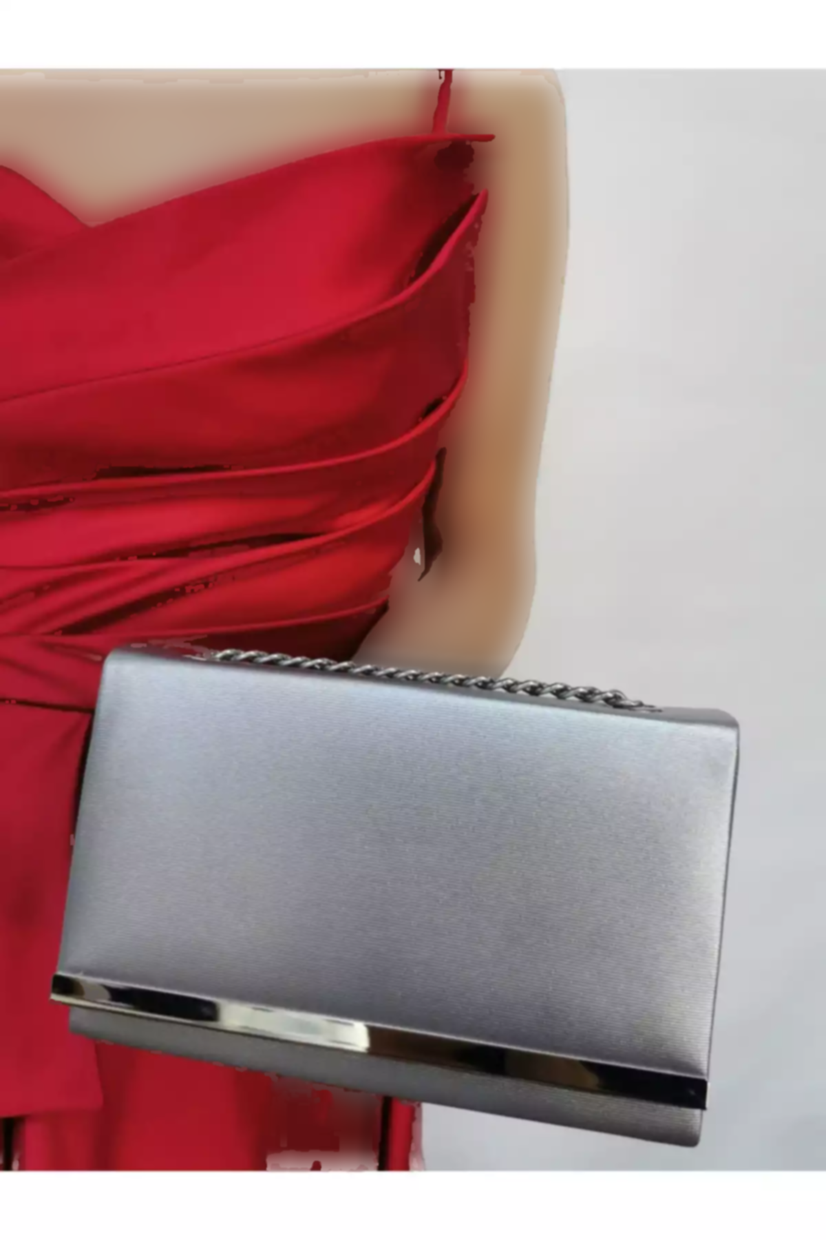 کیف مجلسی زنانه پارچه نقره برند NAZART کد 1758408065