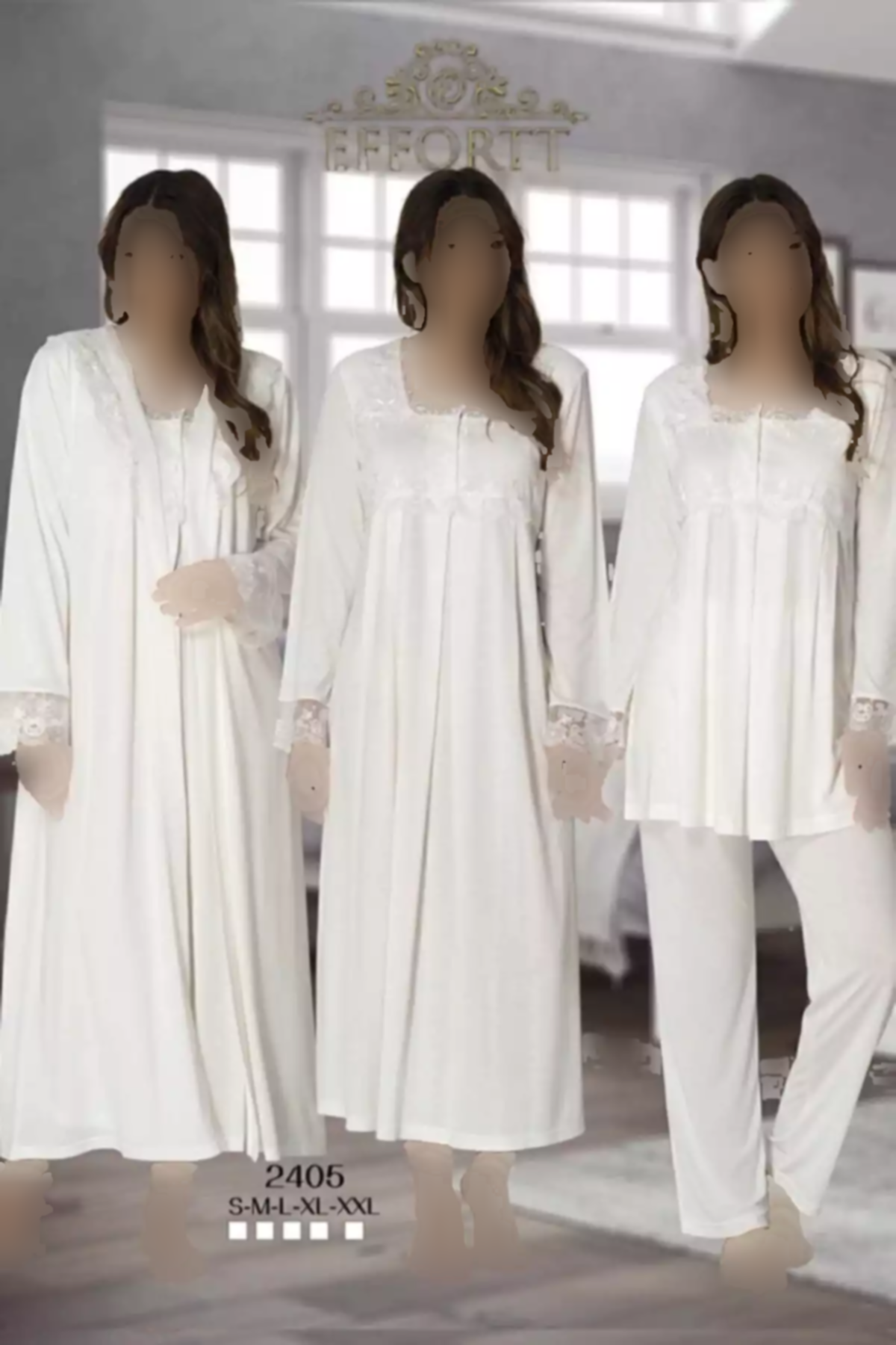 ست توری آستین بارداری برند Effort Pijama کد 1757759048