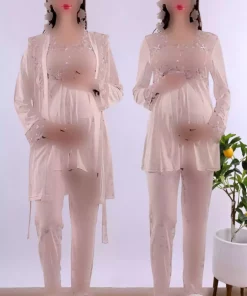 لباس راحتی بلند و گشاد بارداری قهوهای برند ByLohusa کد 1758098472