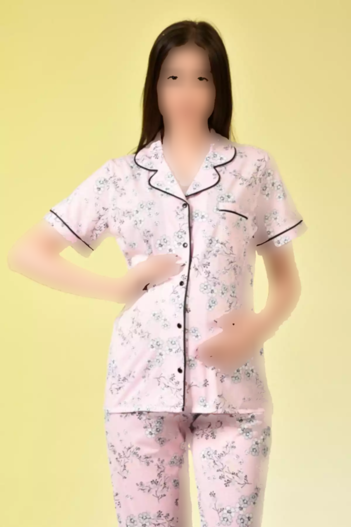 لباس راحتی دکمهدار آستین کوتاه از جلو پانیه بارداری برند LİKAPA کد 1756924868