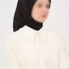 روسری ساده شیفون مربع مشکی برند Madame Polo کد 1757934670
