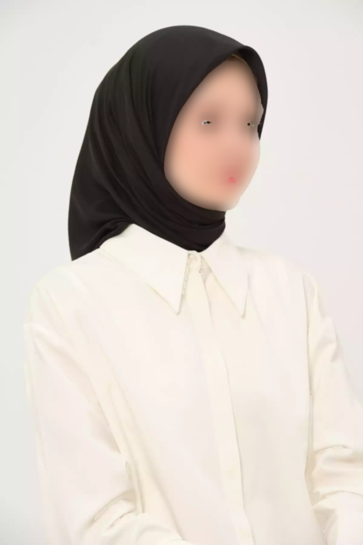 روسری ساده شیفون مربع مشکی برند Madame Polo کد 1757934670