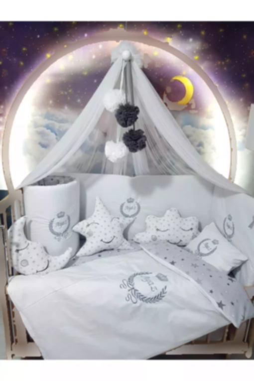 تاج ست خواب کودک سنبله قلاب دوزی شده برند Baby Clime کد 1756924872