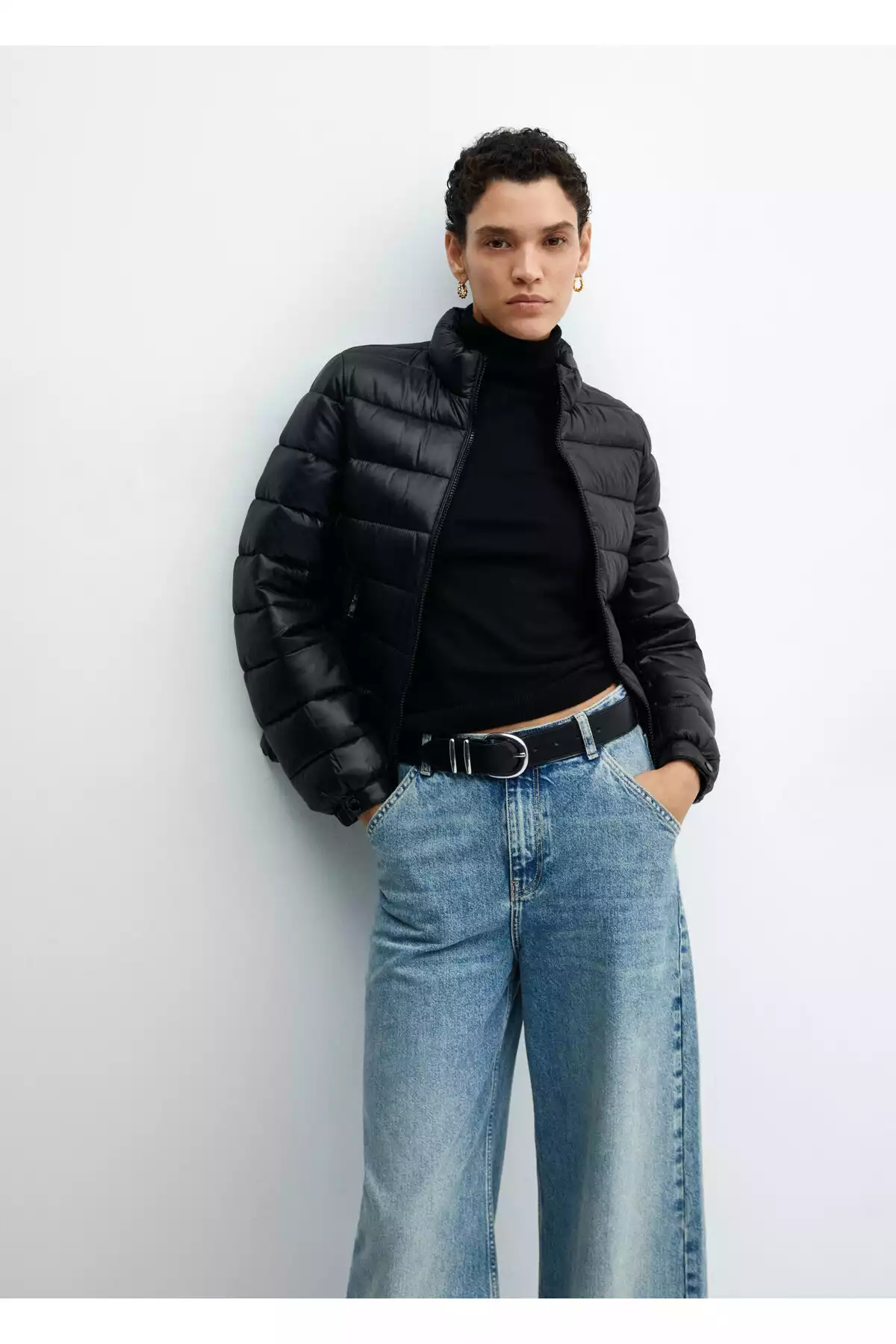 کاپشن مشکی زنانه برند MANGO کد 1757704930