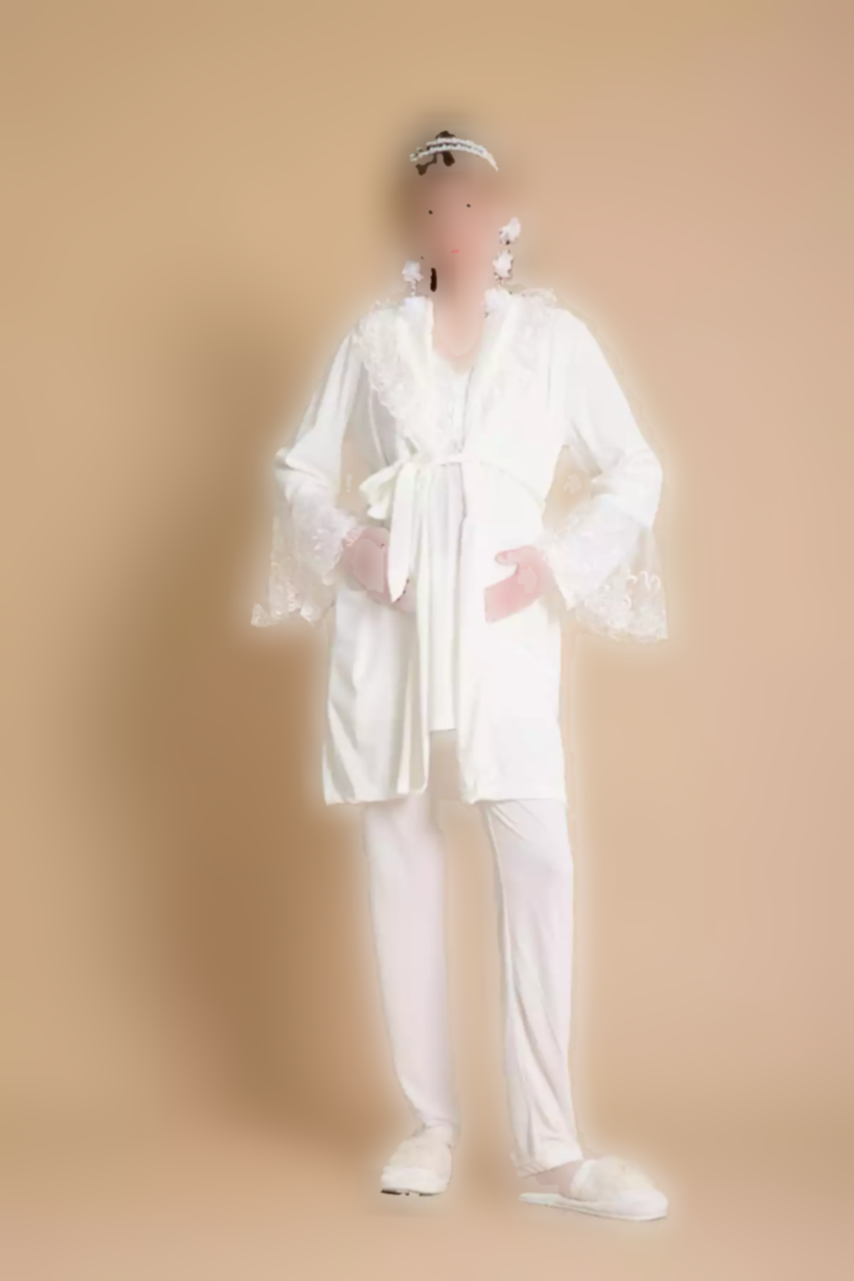 ست ظریف طرح توری بارداری دره برند Effortt کد 1757759168