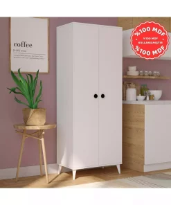 کابینت حمام آشپزخانه 100ام دی اف 5طبقه دار 2دربدار سفید چند کاربردی برند İMBAŞ کد 1757972531